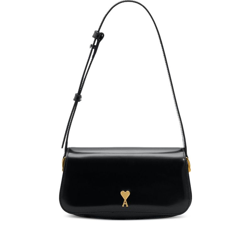Ami Paris Women Paris Paris Leather Shoulder Bag